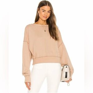 Free People Take Me Back Pullover In Tan